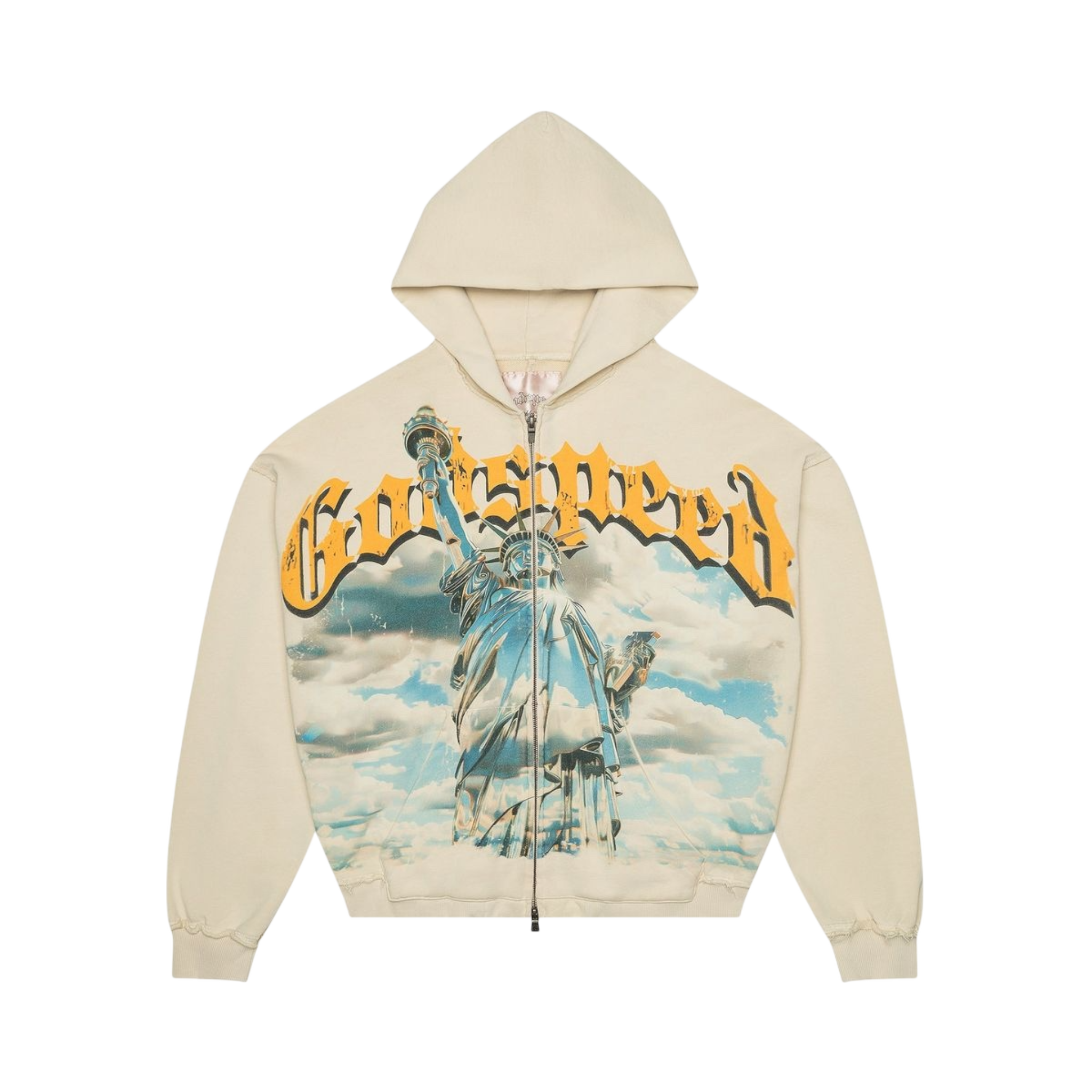 Chrome Liberty Zip Hoodie V2 (Bone)